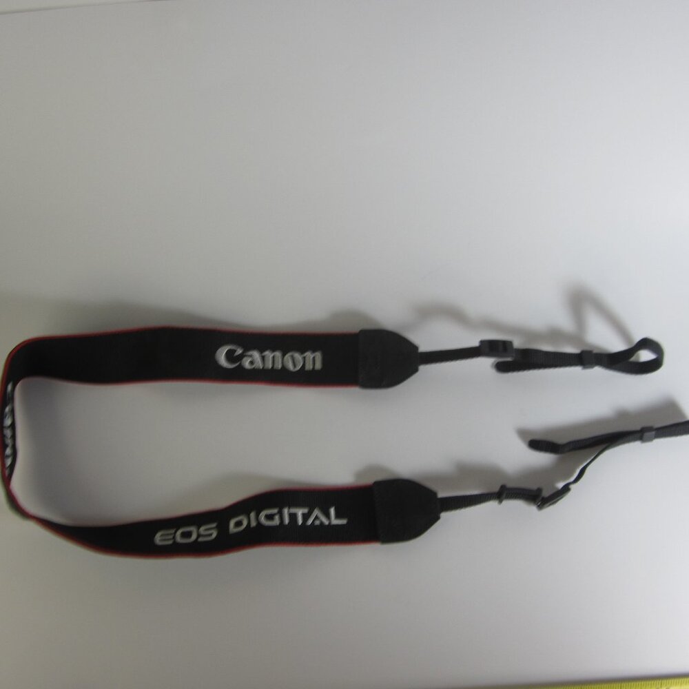 CANON EOS Digital CAMERA Neck Strap Only - Black & Red - 41" Long - Used
